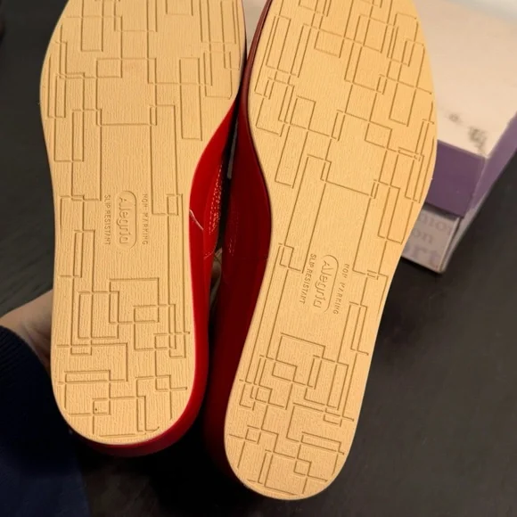 Alegria Hayes Ruby Breeze Mary Jane Wedge Heel Shoes Red Womans EU 38/US 8-8.5 - Picture 13 of 16